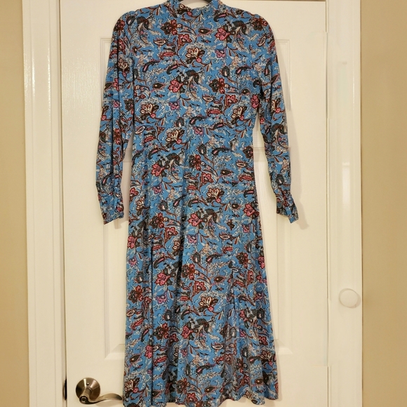 LOFT Bouquet Mock Neck Midi Dress - Picture 3 of 10